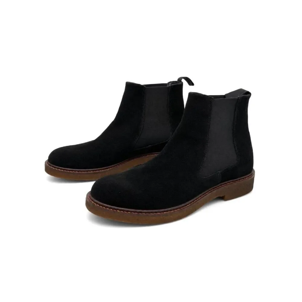 GREATS Mens 7 EU 40 Black Suede Chelsea Boots Pull On Dress Casual Ankle Boots